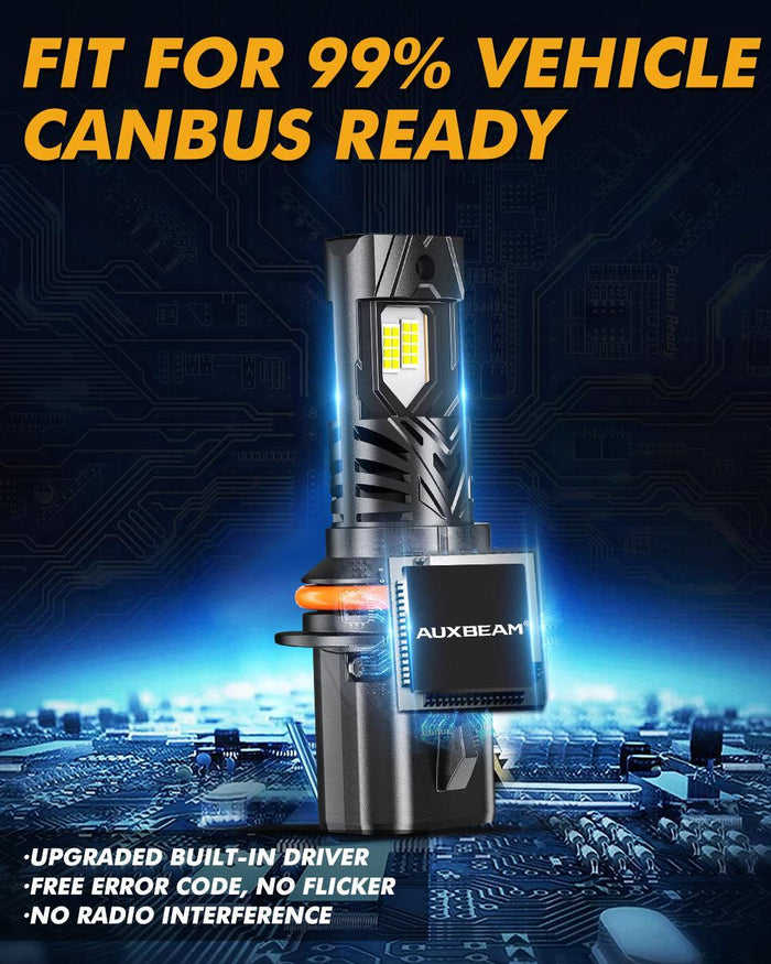 🆕9007/HB5 LED Headlight Bulbs Q40 Series Ultra-High Brightness 120W 30000LM 6500K Cool White | 2 Bulbs