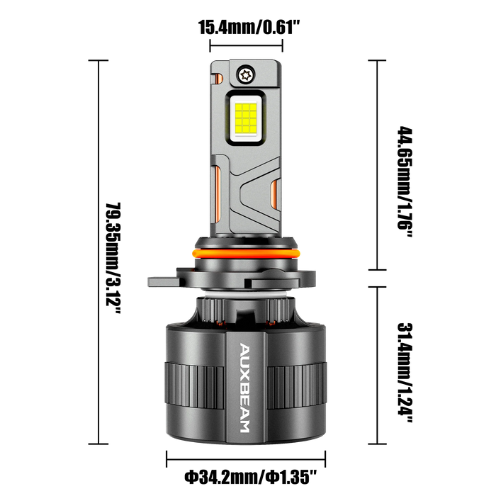 🆕9012/HIR2 LED Headlight Bulbs 130W 32000LM F35 Series Dual Compatibility 12V/24V 6500K Cool White | 2 Bulbs