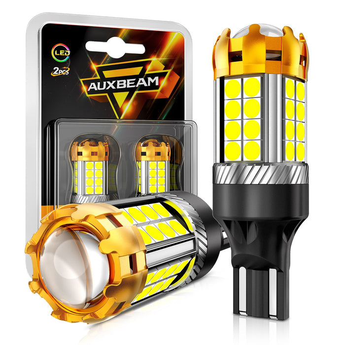 912 921 T15 W16W LED Backup/Brake/Tail Light Bulbs 21W 500% High Brightness 6500K White B21 Series | 2 Bulbs