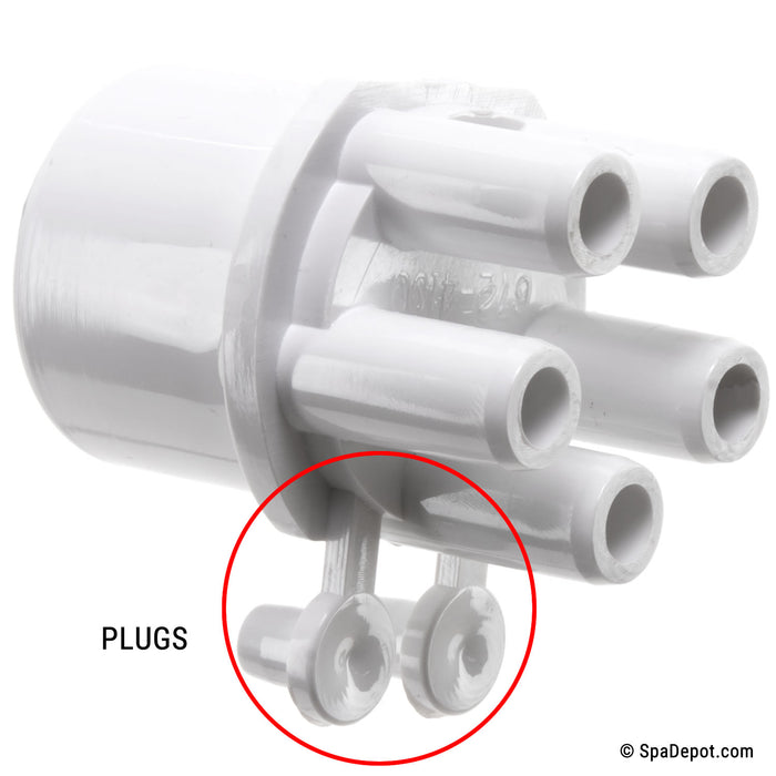Air Manifold 1"SP (5) 3/8" Barbs
