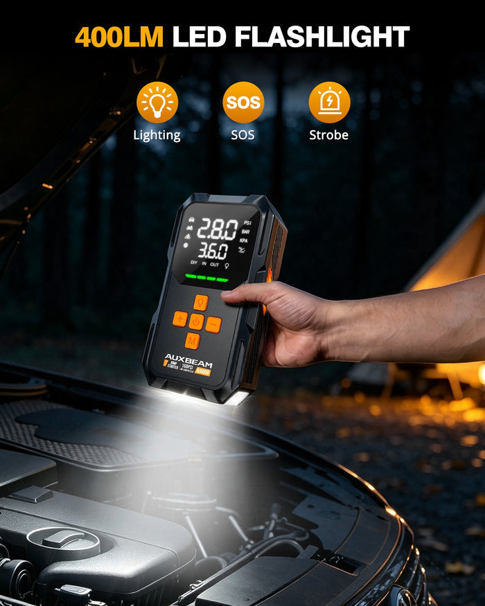 🆕AJ5000 Series 59.2Wh Jump Starter with Air Compressor 160PSI Tire Inflator For 12V All Gas/ 12L Diesel Engine