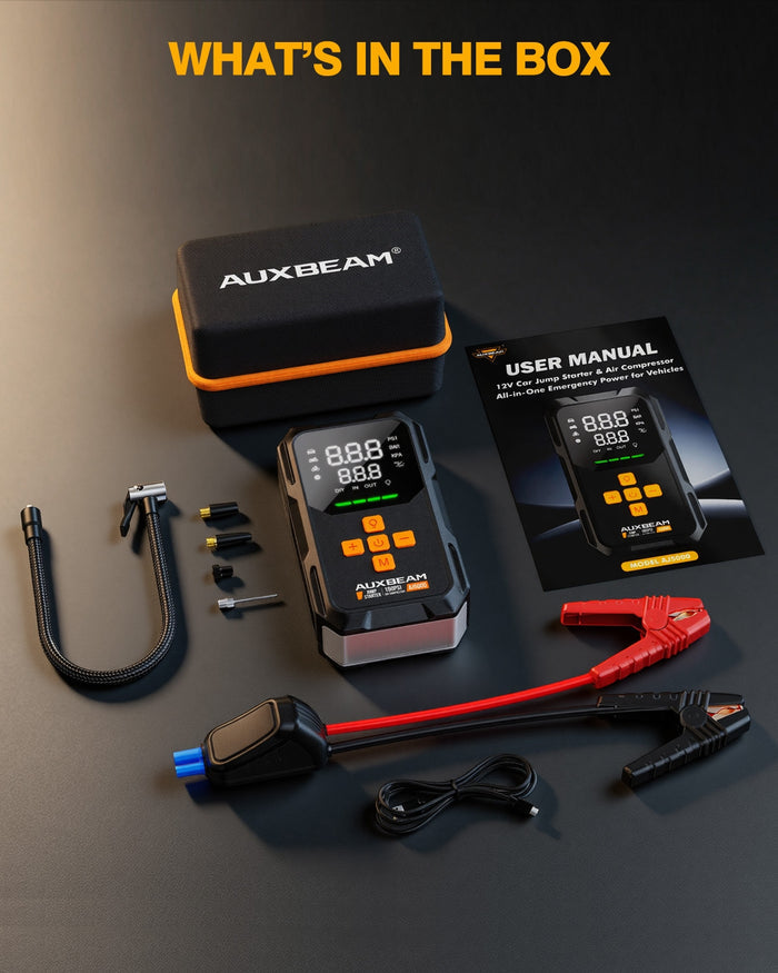 🆕AJ5000 Series 59.2Wh Jump Starter with Air Compressor 160PSI Tire Inflator For 12V All Gas/ 12L Diesel Engine