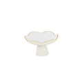 Amelia Small Pedestal Plate (Cream and White)