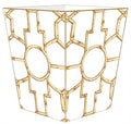 Bamboo White Wastepaper Basket