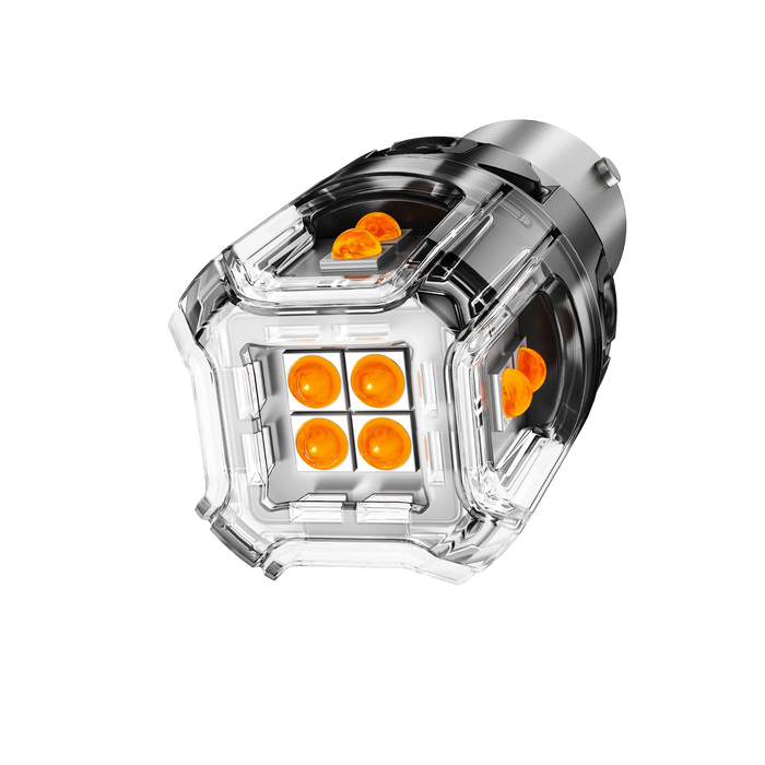 🆕BAU15S 7507 LED Turn Signal Light Rear/Front, Side Maker Light Bulbs 13W 500% High Brightness CAN-Bus Error Free 3000K Amber B52 Series |2 Bulbs