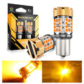 🆕BAU15S 7507 LED Turn Signal Light Rear/Front, Side Maker Light Bulbs 50W 4000LM CAN-Bus Error Free 3000K Amber B21-PRO Series |2 Bulbs