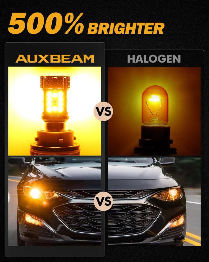 🆕BAU15S 7507 LED Turn Signal Light Rear/Front, Side Maker Light Bulbs 50W 4000LM CAN-Bus Error Free 3000K Amber B21-PRO Series |2 Bulbs