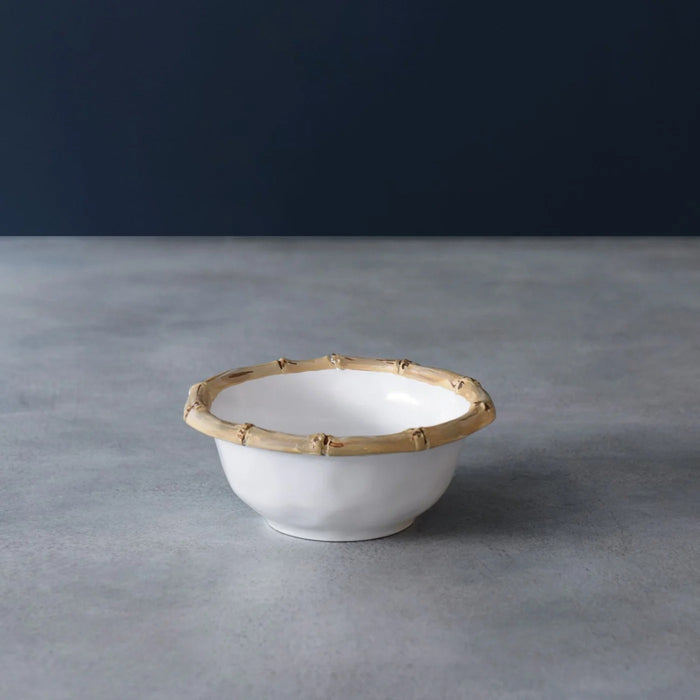 Beatriz Ball Melamine Bamboo Small Dip Bowl - Natural Trim