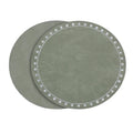 Beatriz Ball Round Embroidered Dots Placemats - Green