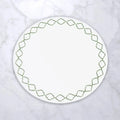 Beatriz Ball Round Quatrefoil Placemats - Green