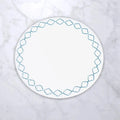 Beatriz Ball  Round Quatrefoil Placemats Blue