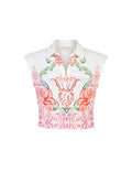 BEYOND BY VERA Short Sleeve Tops Alba Top - Matinee Rose