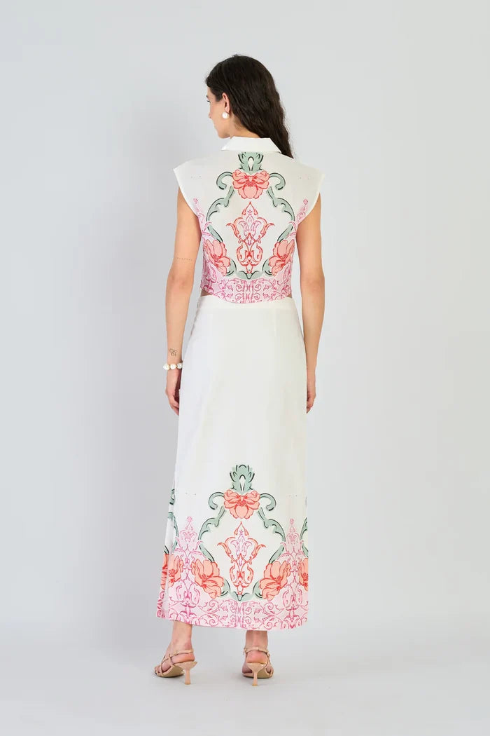 BEYOND BY VERA Short Sleeve Tops Alba Top - Matinee Rose