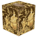 Brown Asian Toile Tissue Box Cover