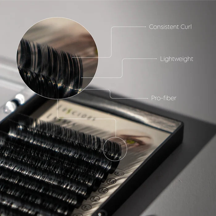 C-Curl Ellipse Lashes 0.15mm Black 7-13mm