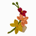 Calanthe Orchid Napkin Ring - Sunset