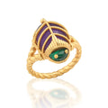 Capucine de Wulf Scarab Petite Ring - Malachite/Amethyst