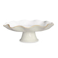 Carola Pedestal Cake Plate (Cream and White)