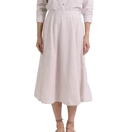 Cartolina Liberty Midi Skirt-Camel Stripe