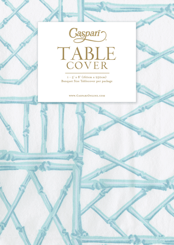 Caspari Bamboo Tablecover -Robin's Egg