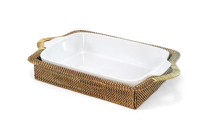 Casserole Basket  with Calaisio Stoneware Roaster - 2 Sizes