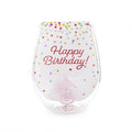 Celebration Cake Stemless Wine Glass
