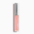 Champs Lip Gloss #461 by Nikol Beauty, in a clear tube with non-sticky pink gloss and a shiny silver cap, is positioned vertically on a plain white background, promising high-impact shine.