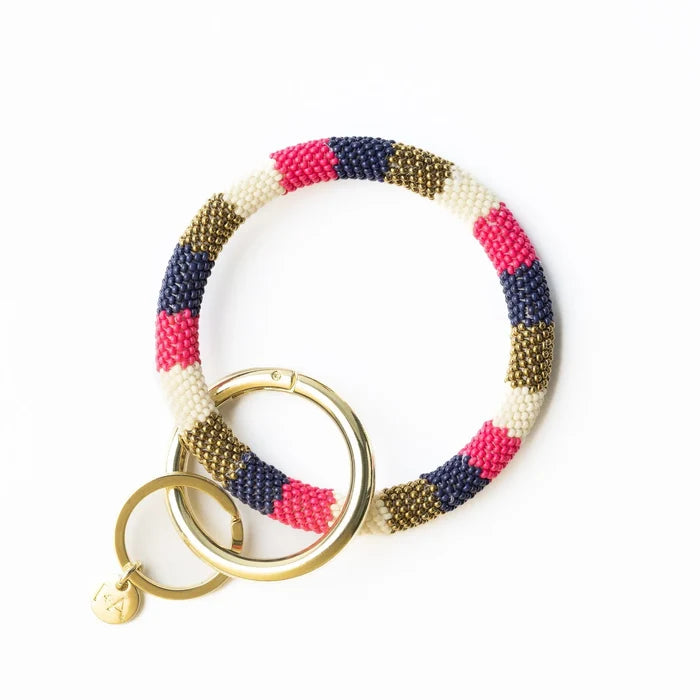 Chloe Stripe Key Ring -  Mulitple Variants