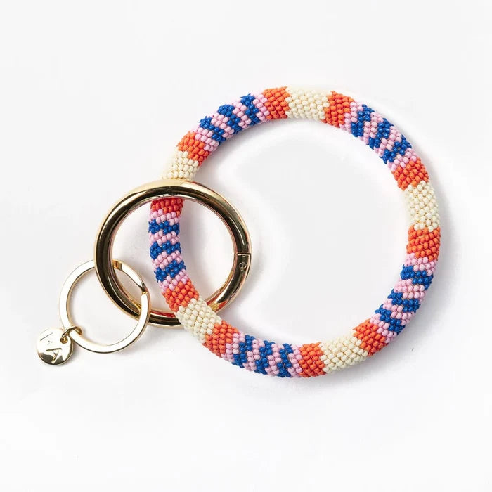 Chloe Stripe Key Ring -  Mulitple Variants