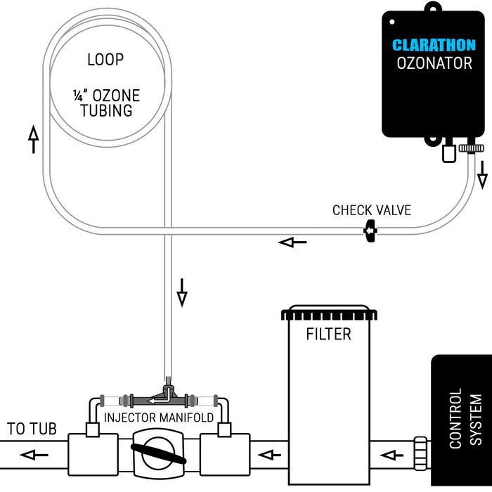 Ozone injector manifold
