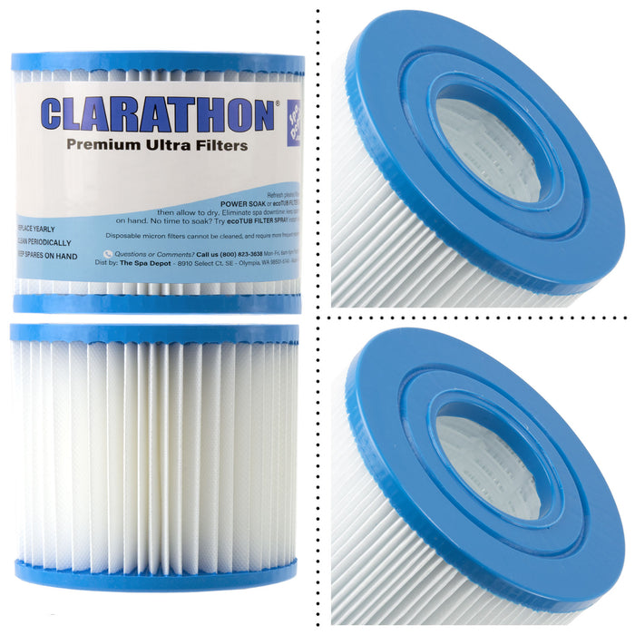 Clarathon Type VI Spa Filter Twin-Pack for Coleman/SaluSpa 90352E 58323 58239