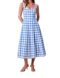 Cleobella Ardena Dress - Blue Bonnet Gingham