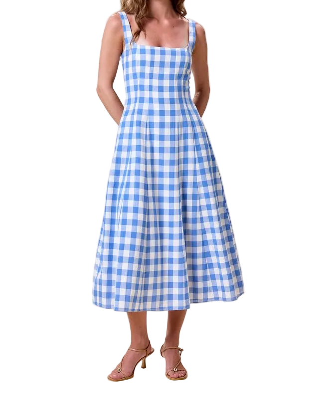 Cleobella Ardena Dress - Blue Bonnet Gingham