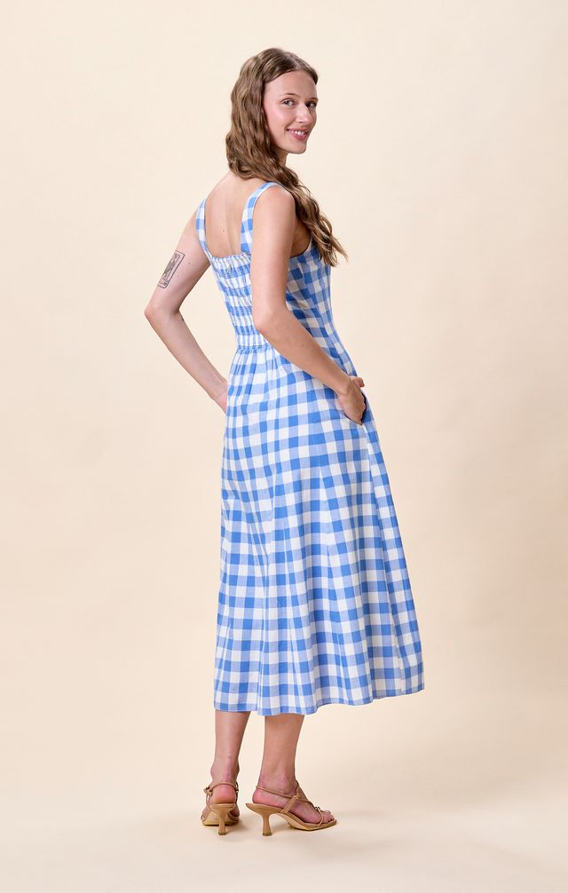 Cleobella Ardena Dress - Blue Bonnet Gingham