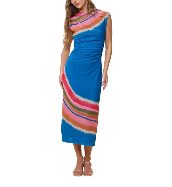 Cleobella Carrie Midi Dress - Watercolor Stripe