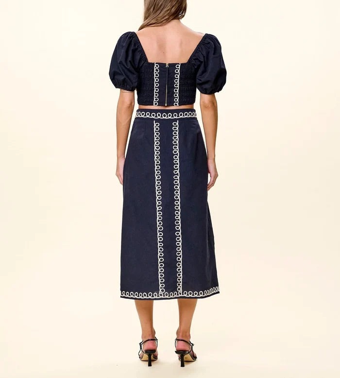 Cleobella Sorina Midi Skirt - Black