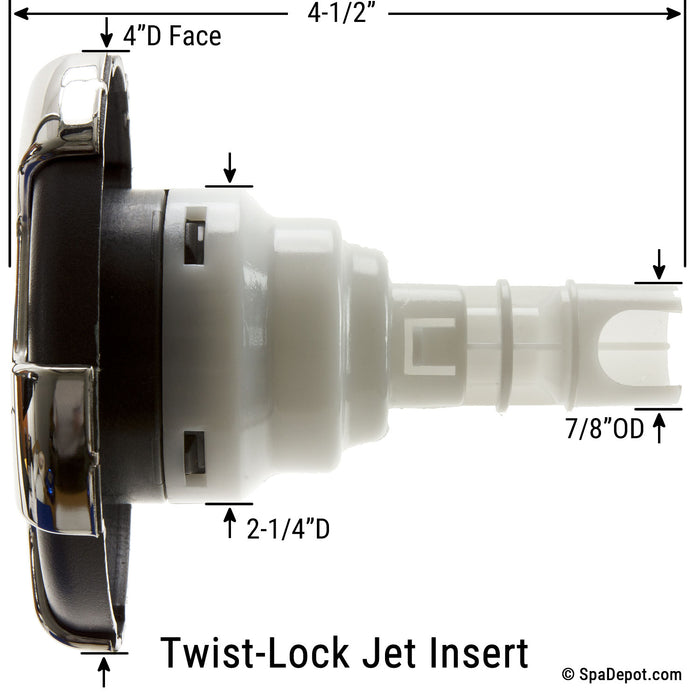 CMP 4" Typhoon Directional Twist-Lock Jet Insert - Crown