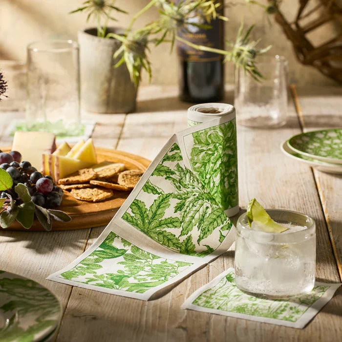 Cocktail Napkin Roll - Blue, Verde, Coastal and Seaside