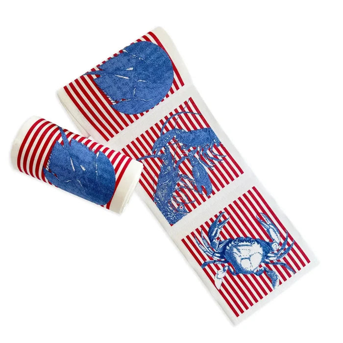 Cocktail Napkin Roll - Blue, Verde, Coastal and Seaside