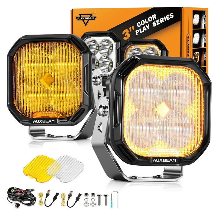 Fog / 2Pcs Pod Light / Without Black Covers
