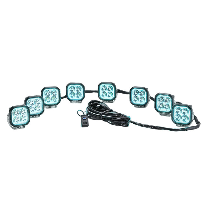 Color Play Series RGB Version 8-LED Pod Light Power Wiring Harness Kit with 3 PIN DT Plug