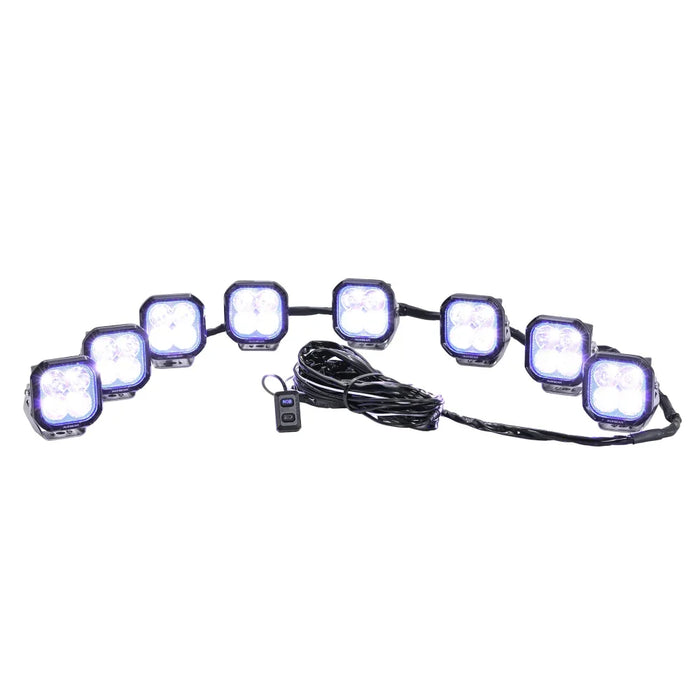 Color Play Series RGB Version 8-LED Pod Light Power Wiring Harness Kit with 3 PIN DT Plug
