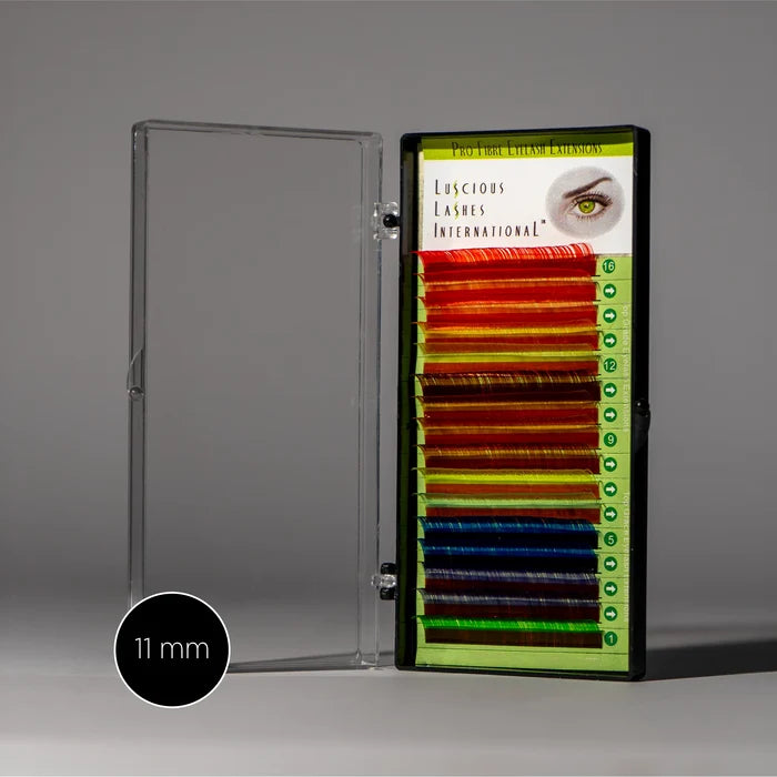 Colour Lashes C-Curl 0.07mm Rainbow 11mm