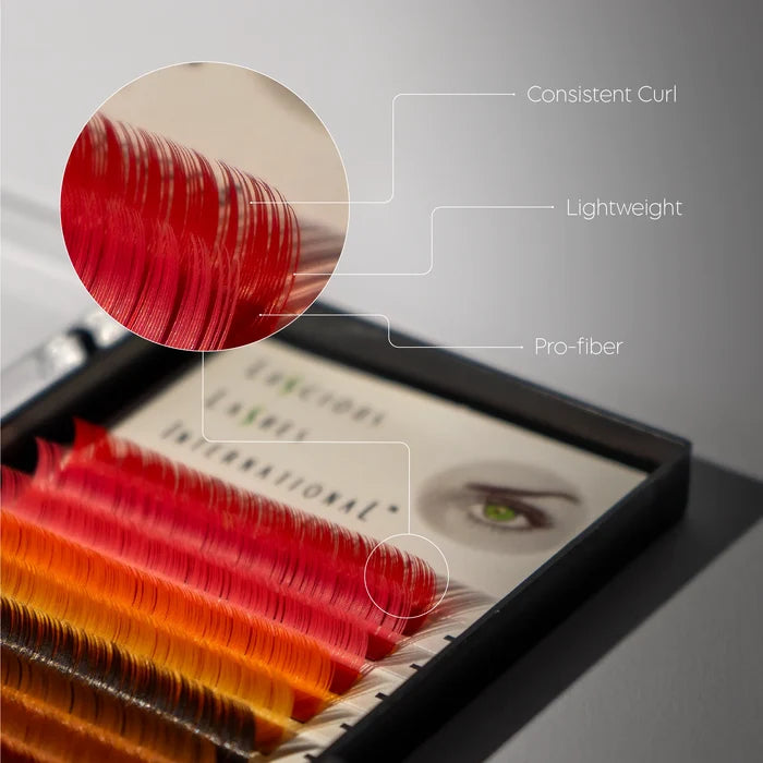 Colour Lashes C-Curl 0.15mm Rainbow 09mm