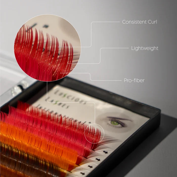 Colour Lashes C-Curl 0.15mm Rainbow 10mm