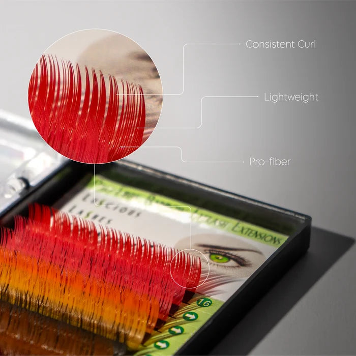 Colour Lashes C-Curl 0.15mm Rainbow 11mm