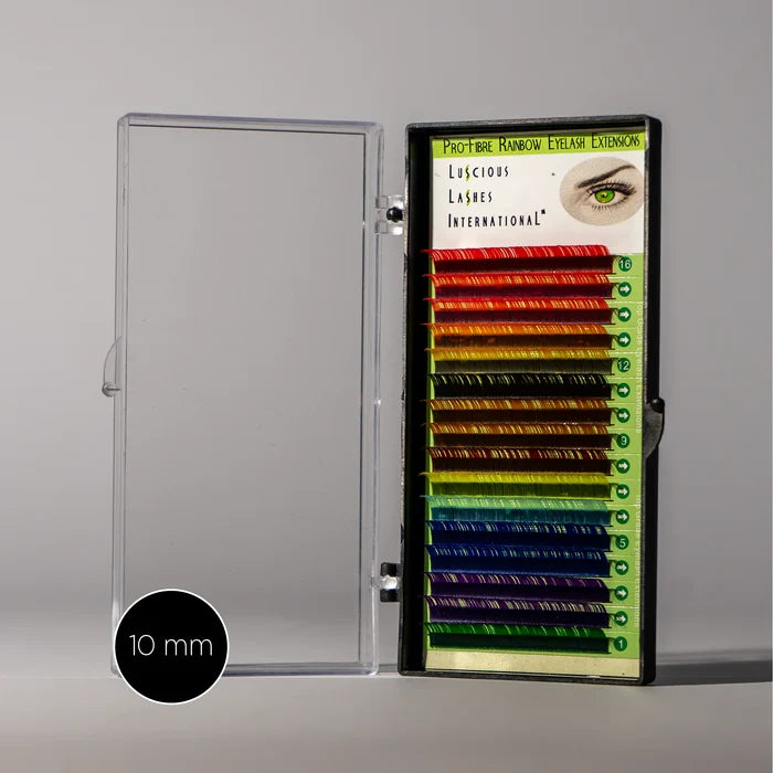 Colour Lashes C-Curl 0.20mm Rainbow 10mm