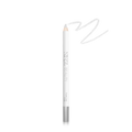 Nikol Beautys Crystal Clear Invisible Water-Proof Lip Liner features a sharpened white pencil with a silver cap and text. A wavy line on the black background enhances the intrigue of this cruelty-free product.