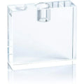 Crystal Glass Taper Holder - Clear 4.25"
