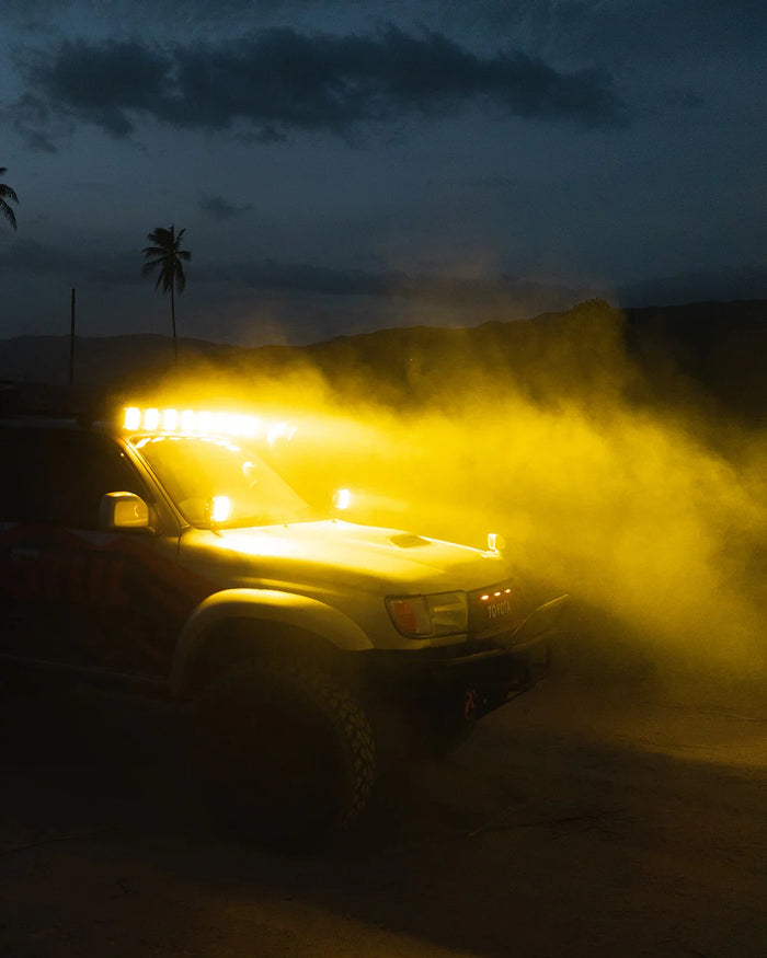 CUBE-Z Series 4 Inch Combo LED Pod Lights Off Road Lights with White DRL & Amber Turn Signal Lights